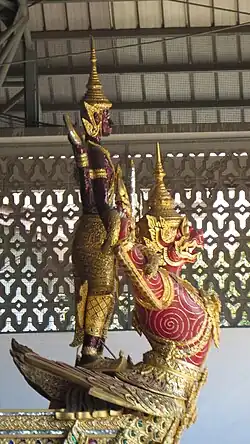 The bow of Royal Barge Narai Song Suban HM Rama IX of Thailand, it carved an image of Narayana riding a Garuda