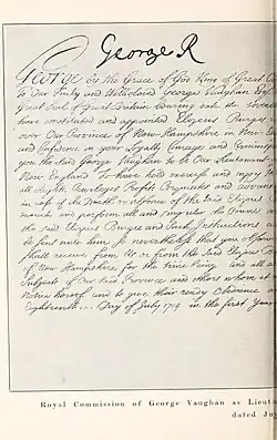 Royal Commission of George Vaughan (left half)