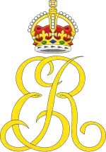 Royal cypher of Queen Elizabeth, consort of King George VI and later The Queen Mother
