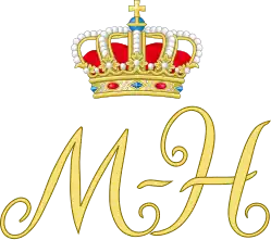 Royal Monogram of Queen Marie-Henriette of Belgium