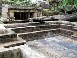 Closeup of the pavilion and tank