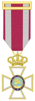 Royal and Military Order of Saint Hermenegildo gold cross in bronze gilt