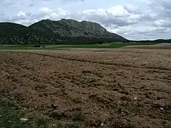 "Pico Palomera", part of the central-uplift chain in the Rubielos de la Cérida impact structure in Sierra Palomera