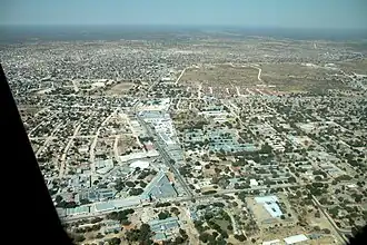 Aerial view of Rundu, 2019