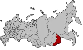 Location of Chita Oblast in Russia