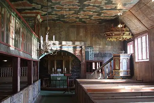 Interior, looking to the front
