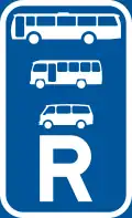 Reserved for buses, midi-buses and mini-buses