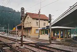 Former station building in 2002