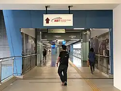 Entrance B heading into the station