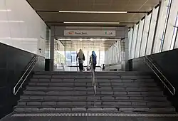 Close up view of Entrance B.