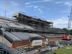 Stadium home stands and suites under construction