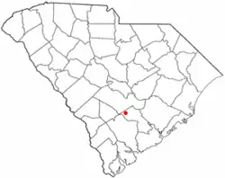 Location of Reevesville, South Carolina