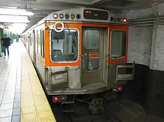 Subway train on line B