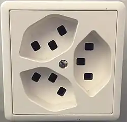 Type 23 triple socket (16 A)