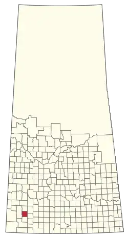 Location of the RM of Carmichael No. 109 in Saskatchewan