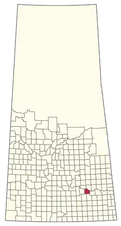 Location of the RM of Indian Head No. 156 in Saskatchewan