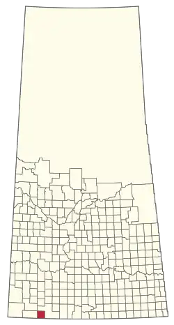Location of the RM of Lone Tree No. 18 in Saskatchewan