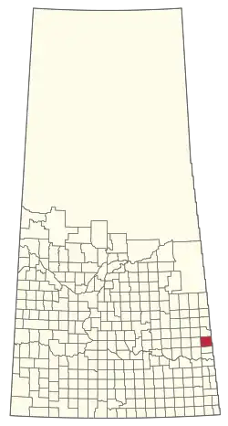 Location of the RM of Churchbridge No. 211 in Saskatchewan