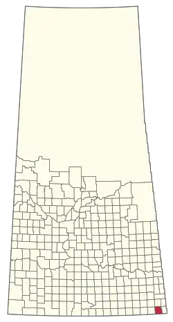 Location of the RM of Mount Pleasant No. 2 in Saskatchewan