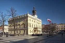 Market Square in Ostrów Wielkopolski, Poland
