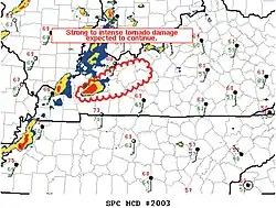 SPC Mesoscale Discussion #2003: Western Kentucky EF4 tornado