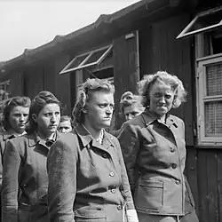 SS women camp guards, Bergen-Belsen: 19 April 1945.