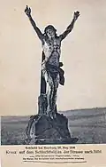 Photo of the cross, with visible metal support