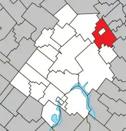 Location within Les Appalaches RCM