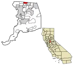 Location of Antelope in Sacramento County, California