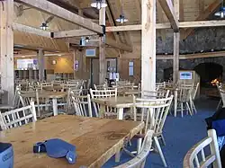 Inside the new base lodge.