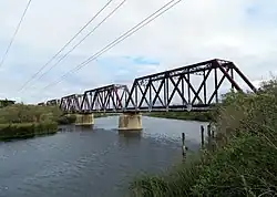 Railroad bridge over the Salinas River at Neponset