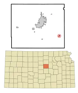 Location within Saline County and Kansas