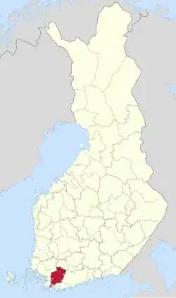 Location of Salo sub-region