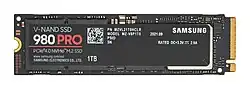 M.2 2280 Samsung 980 PRO PCIe 4.0 NVMe SSD with 1 TB of storage capacity
