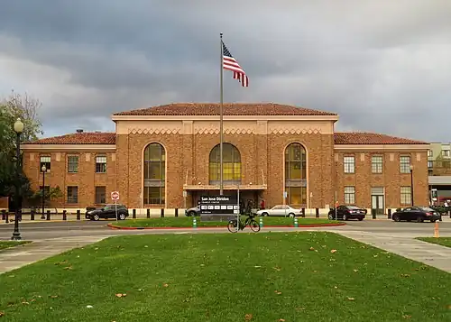 The San Jose Diridon station building