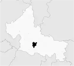 Location of the municipality in San Luis Potosí