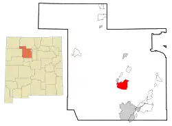Location of Zia Pueblo, Sandoval County, New Mexico
