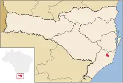 Location of Armazém in Santa Catarina