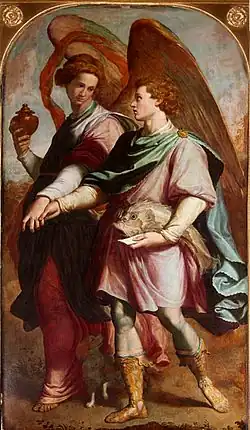 "Tobias and Angel" by Santi di Tito (1575)
