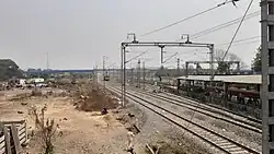 South looking view of tracks entering Saphale station. WDFC lines in foreground