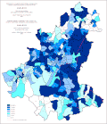 Share of Serbs in Sarajevo by settlements 1961