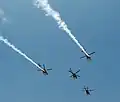 Sarang display team of IAF at Aero India 2013