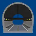 Cross section model of Sasago Tunnel