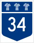 Highway 34 marker