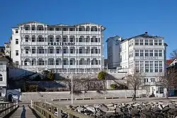 Hotels at Sassnitz beach promenade (seen from the pier)
