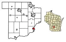 Location of Prairie du Sac in Sauk County, Wisconsin.