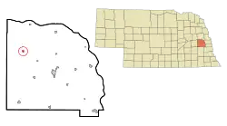 Location of Prague, Nebraska