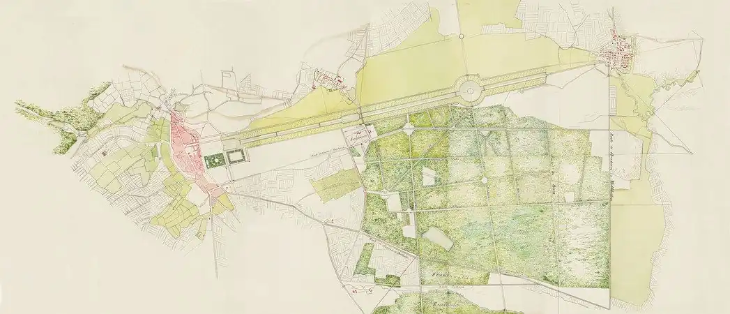 Plan of the gardens by Casimir Kolb around 1797