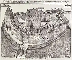 Castle of Hohenlandsberg [de] before its demolition in 1554
