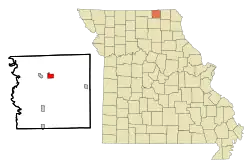 Location of Lancaster, Missouri